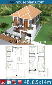 A four bedroom apartment or house can provide ample space for the average family. House Plans 8 5x14 With 4 Bedrooms House Plans Free Downloads Architectural Design House Plans Dream House Plans House Layout Plans