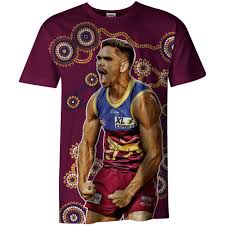 The story behind the design comes from the the cummeragunja walk off, which was a protest by aboriginal people at cummeragunja station. Brisbane Lions Charlie Cameron Youths Player Tee