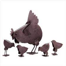 Metal Chicken Sculptures Wholesale At Koehler Home Decor Metal Chicken Hens And Chicks Garden Statues