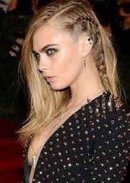 Side Braid With Hair Out In Curls To One Side Hair Styles Cara Delevingne Hair Weekend Hair