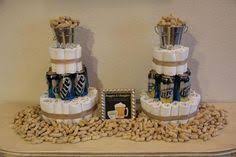 Baby shower themes including decorations, games, favors and more! Beer And Diaper Party Decorations Google Search Beer Baby Shower Funny Baby Shower Games Beer Diaper Party