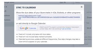 Sync Tasks From Asana Into Your Google Calendar Google Calendar Calendar Business Structure