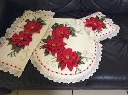El cliente realmente quería ser papá noel, y le concedió su petición. Juego De Bano Navidad Juegos De Bano Navidenos Manualidades Navidenas En Fieltro Juego De Bano Liston