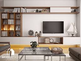 Moredesign Architects Meuble Mural Salon Idee Decoration Appartement Amenagement Salon