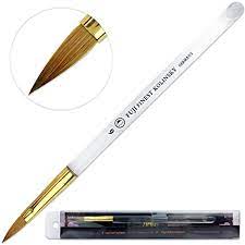 Fuji Finest 100 Pure Kolinsky Nail Art Brush With Clear Acrylic Handle Size 6 See This Great Product This I Acrylic Nail Brush Nail Brushes Acrylic Nails