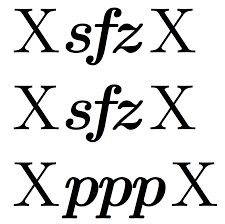 These dynamics are represented through different symbols which signal the player of the music to control their intensity to the specific dynamic. How To Typeset Music Dynamics Within Normal Text Tex Latex Stack Exchange