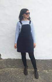 You Know When You Make Something And You Just Want To Wear It Every Single Day You Miss It When Denim Dress Outfit Denim Pinafore Dress Pinafore Dress Outfit