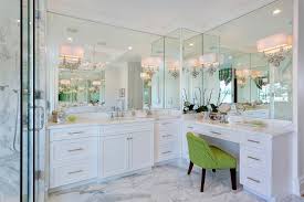 It can be used to add light and sparkle to any space in your home. Mirrors And Mirror Mounted Sconces In Transitional Bath The Place For Kitchens And Baths