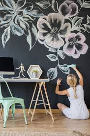 Chalkboard Wallpaper Gives You A Chalkboard Wall Without Committing To Paint Removable Chalkboa Chalkboard Wall Decor Chalkboard Wallpaper Chalkboard Wall Art
