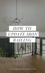 The project is more complicated than tread or riser replacement, because you're dealing with precise. Stair Railing Idea Update Wrought Iron Handrails Bigger Than The Three Of Us