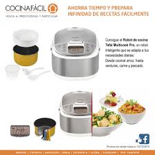 Además viene con un práctico libro de recetas para sacarle el máximo partido desde el primer día, ya que contiene hasta 1 millón de recetas y menús. Ahorra Tiempo Y Prepara Infinidad De Recetas Facilmente Robot De Cocina Recetas Faciles Cocina Facil