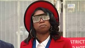 Bridgett Floyd speaks outside courthouse where she had been representing  the family.