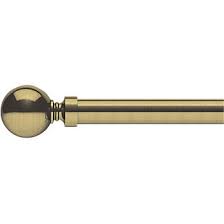 Coordinating accessories for use with drapery hard. Universal Metal Bay Window Curtain Pole Antique Brass 28mm X 3m Curtain Poles Screwfix Com