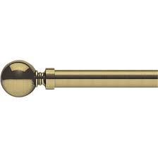 Cordless premium faux wood blinds with. Universal Metal Bay Window Curtain Pole Antique Brass 28mm X 3m Curtain Poles Screwfix Com