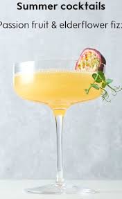 Recreate Your Favourite Fruity Cocktails At Home With Our Passion Fruit And Elderflower Fizz Recipe Sc Fruity Cocktails Cocktail Ingredients Summer Cocktails