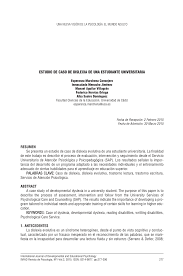 Pdf Estudio De Caso De Dislexia De Una Estudiante Universitaria