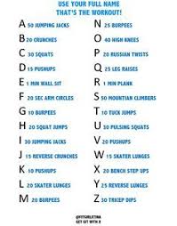 Alphabet Workout Challenge Pining This For Later