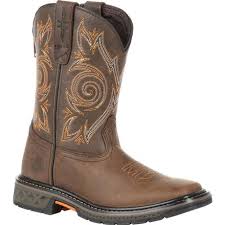 georgia boot carbo tec little kids brown pull on boot