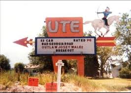 The Sign For The Ute Drive In Midvale Utah Salt Lake City Utah Salt Lake City Drive In Movie Theater