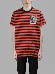 Black And Red Striped T Shirt Mens Givenchy Men S Red Striped Tee With Patch In Red And Black Modesens Striped Tee Red Stripes Givenchy Man