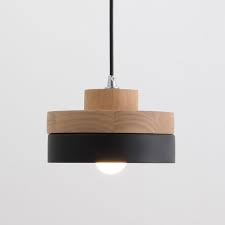 Cylinder Modern Wood Pendant Light Northern Europe Simplicity Metal Shade Modern Wood Pendant Light Wood Pendant Light Wooden Pendant Lighting
