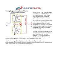 It shows the components of the circuit as simplified shapes, and the power and signal connections between the devices. Wiring Diagram Relay Power Window