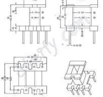5set EE10 4+4pins Ferrite Cores and bobbin 10mm