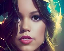 Abstract Art Celebrity Tribute Jenna Ortega III