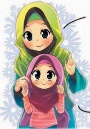 Contoh gambar 2 dimensi benda mati yang mudah digambar. Gambar Kartun Muslimah Ibu Dan Anak Laki Laki Hijabfest