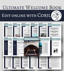 Ultimate Vacation Rental Welcome Book Template 20 Pages Etsy Vacation Rental Vacation Book Template