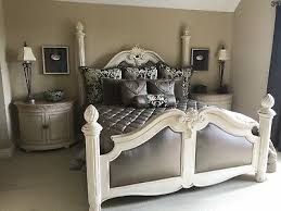 Henredon king headboard, two side cabinets h 82 l 125 d 18 two hinged bins in the headboard which has 3 lights in the. Henredon Alfresco King Bedroom Set W Marge Carson Bedding Fine Art Lamps 7 299 99 Picclick