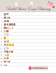 Do you searching about free printable bridal shower emoji pictionary game? Free Printable Bridal Shower Emoji Pictionary Game