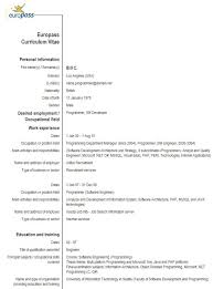 europass cv sample