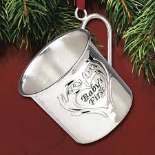 Sterling Collectables Reed Barton Baby S First Christmas Cup Sterling Ornament