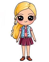 Kawaii Drawings People Kawaii Drawings In 2020 Kawaii Girl Drawings Cute Girl Drawing Cute Kawaii Drawings