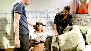 Chloe Conrad Doesnt Know who Shes Fucking until These Guys Take the  Blindfold off of Her is just a Sex Toy Bound in Rope
