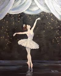 Painting Of Ballerina On Stage Done In Mixed Media By Cheri Miller Art Ballet Dance Ballerina Artforgirls Art Whimsical Art Ballerina Painting