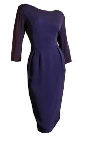 Ombre Purple Crepe Draped Back Cocktail Dress Circa 1960s Dresses Cocktail Dress Fashion