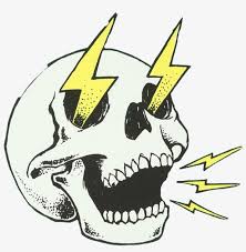 1)draw a portrait2) add color lighting as showed in the tutorial3) post it on your instagr. Skull Thunder Lightning Doodle Drawing Calavera Midnight Ravers Free Transparent Png Download Pngkey