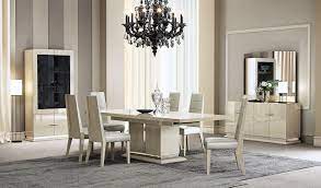 Elegant Rectangular Leather Breakfast Table Sets And Chairs Dining Room Design Modern Modern Dining Table Luxury Dining Room