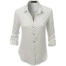 Black And White Polka Dot Shirt Womens Pin On My Polyvore Finds