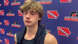 Heelan’s Carter Kuehl talks about hos final game as a Crusader after loss  to Xavier Thursday