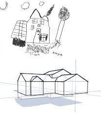 A Contrast In Skill Two Drawings Of A House The Top Drawing Was Done By A 6 Year Old Child And The One Below By A Profess Drawing Skills Told You So