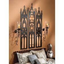 Design Toscano Gothic Cathedral Triptych Metal Wall Sculpture Black Decor Gothic Home Decor Gothic Decor