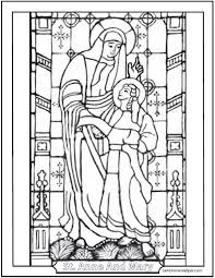 This stained glass assumption coloring page shows mary being assumed. 12 Mother S Day Coloring Pages Religious Marian Feast Day Cards