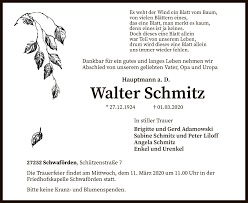 Our thoughts are with her family and. Traueranzeigen Von Walter Schmitz Trauer Kreiszeitung De