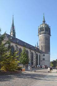 The castle church is today's #dailydrone destination. All Saints S Castle Church Schlosskirche On Whose Door Luther Nailed His 95 Theses
