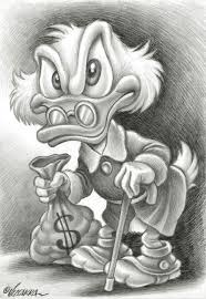 Uncle Scrooge By Joan Vizcarra Original Drawing W B Cartoon Tekeningen Kunst Ideeen Tekenen Cartoon Kunst