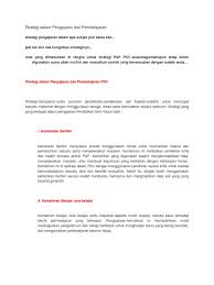 Apa ilmu dan kemahiran yang hendak dicapai;pernyataan umum tentang apa yang dijangkakan contoh: Strategi Dalam Pengajaran Dan Pembelajaran