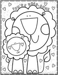 Imagen en blanco y negro de un león para pintar. Dibujos Infantiles En Blanco Y Negro